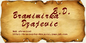 Branimirka Džajević vizit kartica